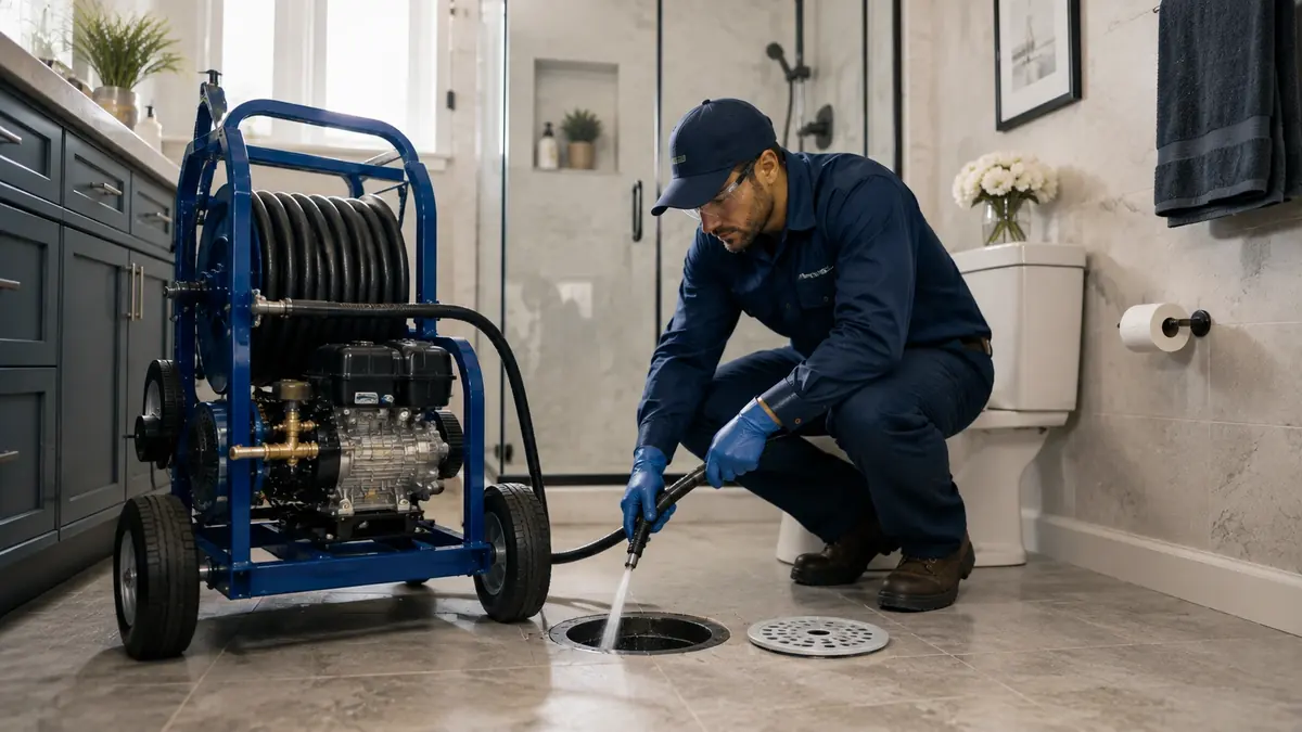 Bathroom Drain Hydro Jetting in Pleasanton