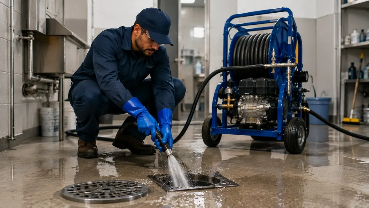 Floor Drain Hydro Jet Cleaning in Pleasanton